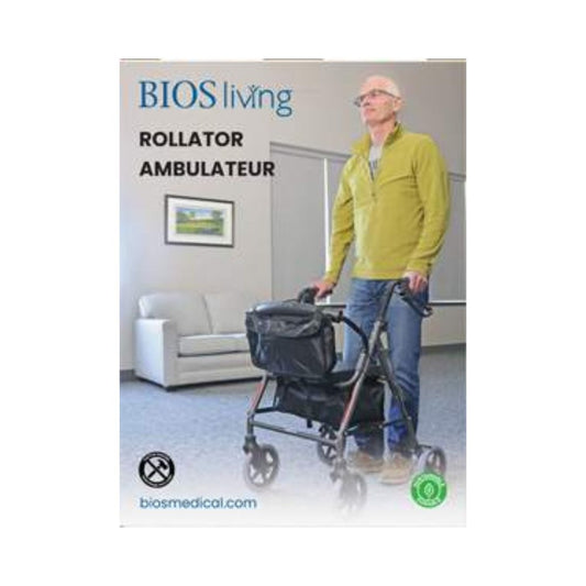 BIOS Living Folding Rollator - 8in. Wheels
