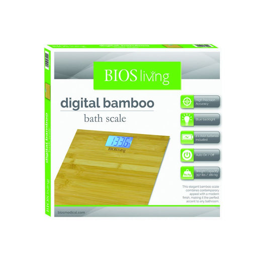 Bamboo Bathroom Scale - Natural Wood