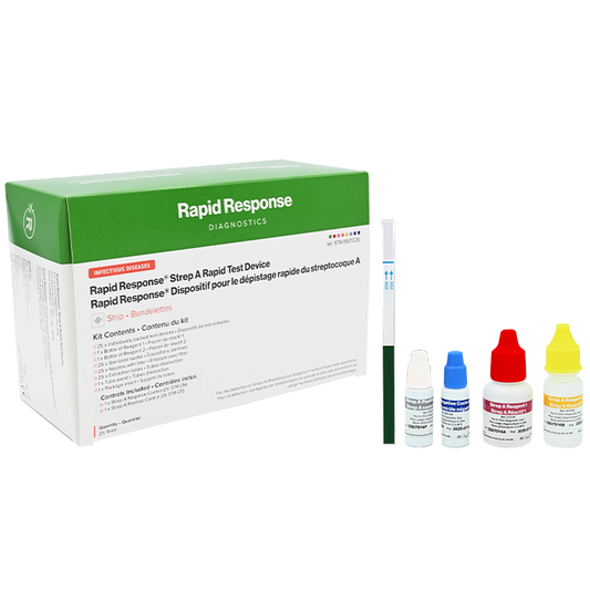 Rapid Response Strep A Rapid Test Device (Test Strips with Controls)