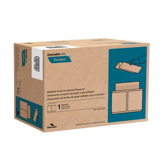 Cascades PRO Tandem Multifold Hand Towel Countertop Dispenser, Dark Gray - C360