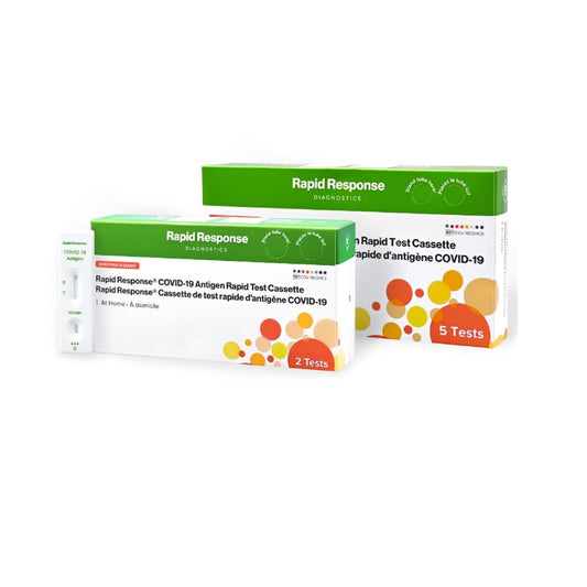 A Covid-19 Antigen Rapid Test Device with small and large boxes
