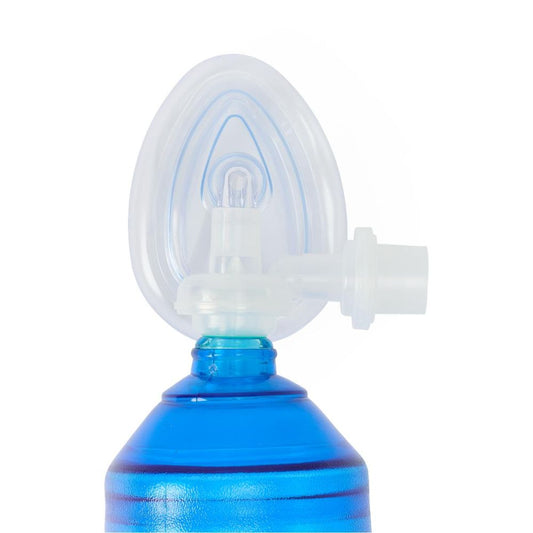 Adult Manual Resuscitator (1500mL) with Pre-Inflated Large Mask, Bag Reservoir, Filter and 7' Oxygen Tubing -CPRM4416F