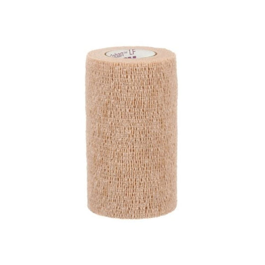 Coban™ Self-Adherent Wrap, Sterile, Latex Free, Tan, 4" x 5yd - Case of 18 Rolls