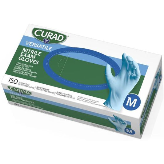 Curad® Nitrile Exam Gloves, Blue, Medium