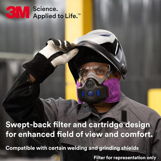 3M™ Secure Click™ Particulate Filter with Nuisance Level Organic Vapour Relief D3097, P100