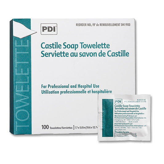 PDI Castile Soap Towelettes, 100/Box, D41900