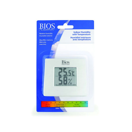 BIOS Living Digital Indoor Hygrometer with Temperature