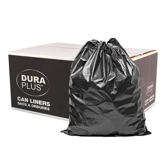 DuraPlus® Can Liner, 35" x 50", LLDPE, Black - Case of 200