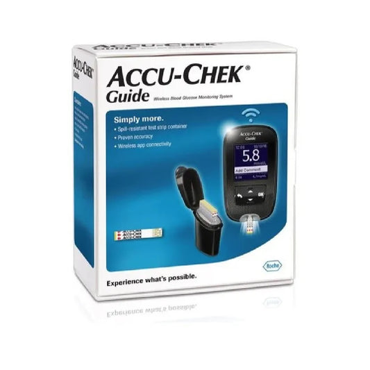 Accu-Chek Guide® Smart Wireless Technology, Bluetooth, LCD with backlight