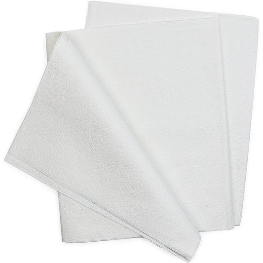 Alliance® Disposable White Exam Drapes, 36" x 48", 2-ply - Case of 100