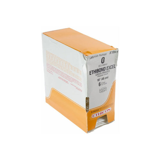 Ethibond® Non-Absorbable Polyester Suture - L6-18" No Needle
