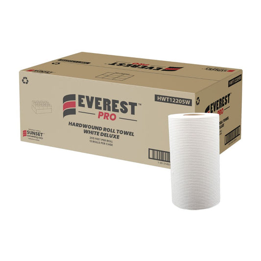 Everest Pro™ White Towel Roll, 1 Ply, Universal, 7.85" x 350' - Case of 12 Rolls