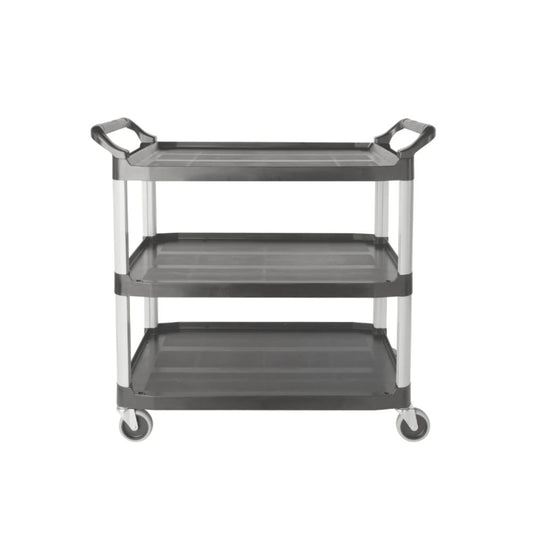 Rubbermaid Xtra 3 Shelf Utility Cart, 36" x 20", 300 lb, Black