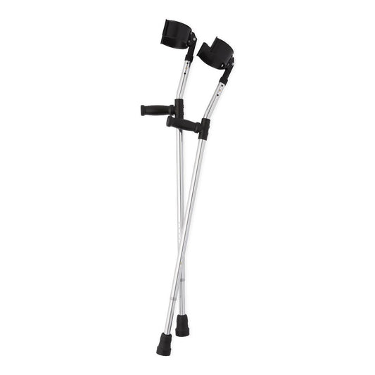 Medline Aluminum Forearm Crutches, Adult, 5'0"-6'2", 300 lb E0110