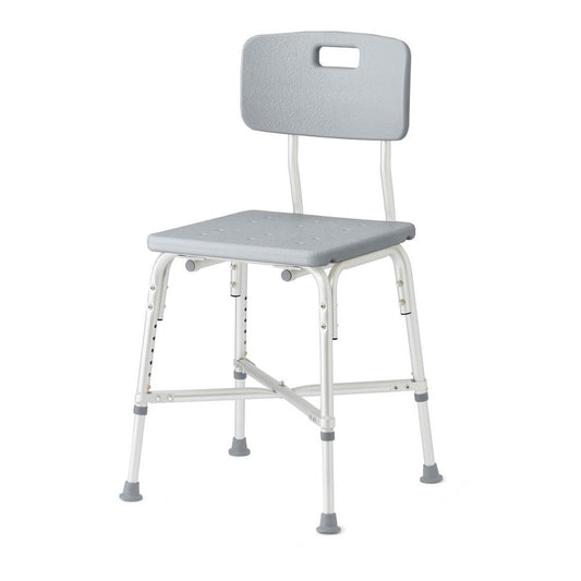 Medline Bariatric Shower Chair with Back, 650 lb Weight Capacity