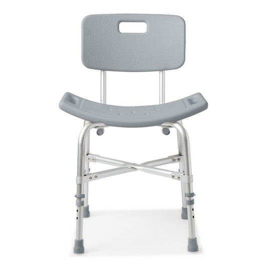 Medline Bariatric Shower Chair with Back, 550 lb Weight Capacity