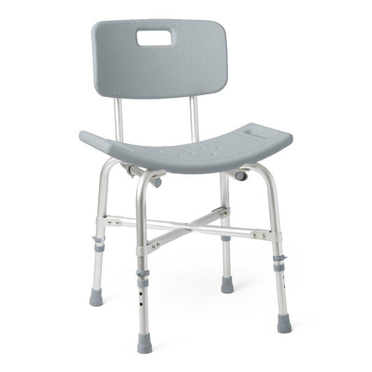 Medline Bariatric Shower Chair with Back, 550 lb Weight Capacity