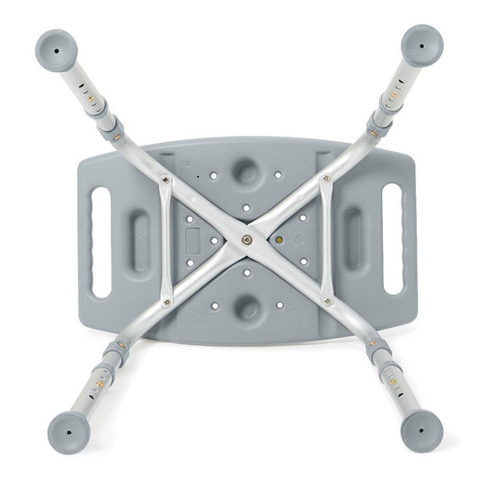 Medline Knockdown Shower Chair without Back, 400lb Weight Capacity