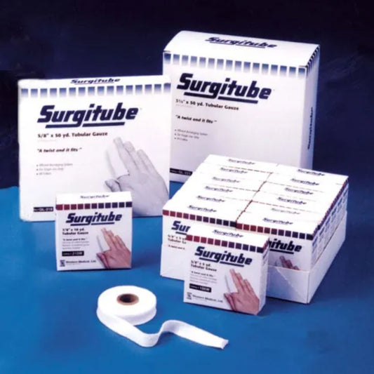 SURGITUBE Latex Free Tubular Gauze 5 in x 50 yr., Use with Applicators
