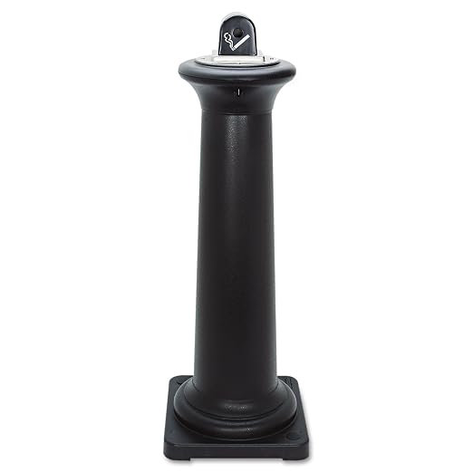 GroundsKeeper Tuscan Smoking Management Receptacle, Black