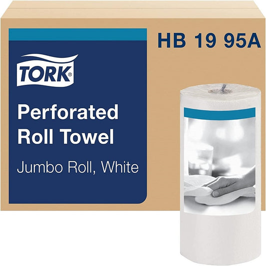 Tork Perforated Roll Towel, 2 Ply, Universal, 210 Sheets, White, HB1995A