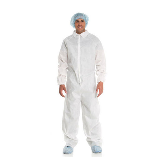 Halyard Extra Protection Coverall, With Elastic Cuff, White - 24 Per Case