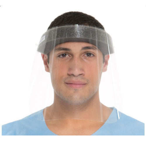 Halyard Face Shield, Full-Length Visor, Clear - Case of 40