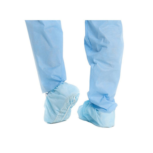 Halyard Heavy-Duty Shoe Cover, SMS Fabric, Universal, Blue - 300 Per Case