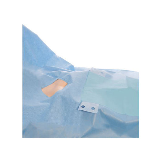 Halyard Thyroid Drape, W76 x L124, Diamond Fenestration 5 x 5 - 13 Per Case