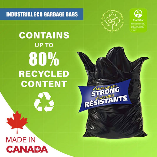 EcoPerformance Black Garbage Bags Eco-Logo CCD-126 / UL-126 - Black