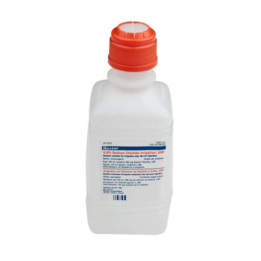 Normal Saline 0.9% Sodium Chloride For Irrigation USP, 500mL - JF7633P