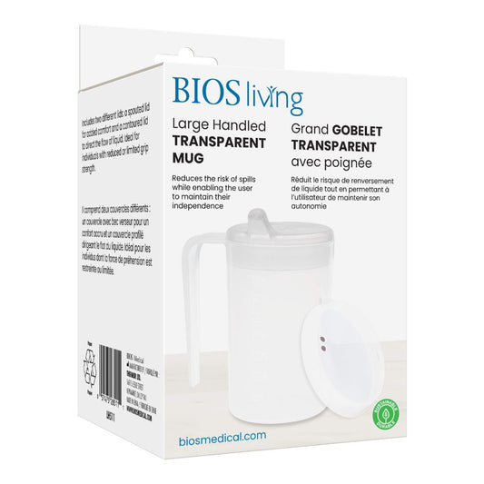 BIOS Large Handled Transparent Mug - 355 mL