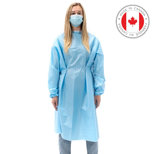 LEVEL 3 MADE IN CANADA AAMI STANDARD REUSABLE/WASHABLE MEDICAL ISOLATION GOWN