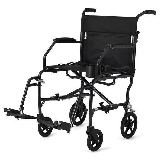 Medline Ultralight Transport Chair, 300 lb Weight Capacity