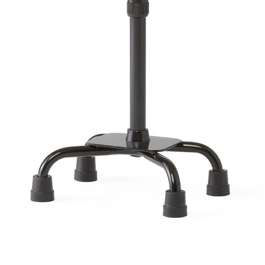 Medline Aluminum Quad Cane, Small Base, Black E0105