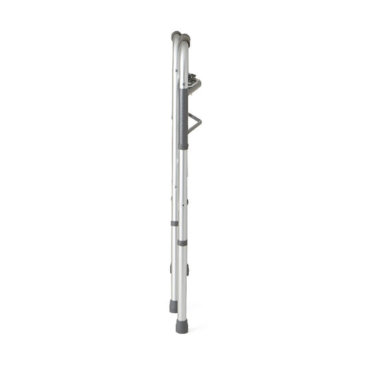 Medline Two-Button Adult Walker, Folding, 1" Adjustable, 300 lb.