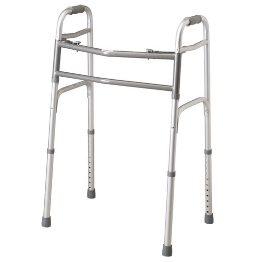 Medline Adult Bariatric Folding Walker, 2 Button, 500 lb. Capacity, Extra Wide
