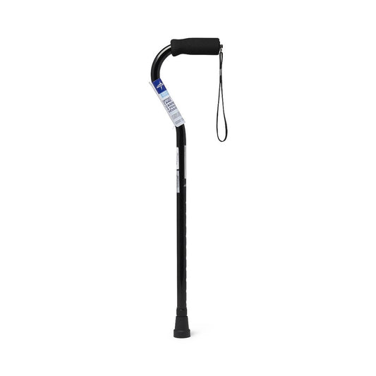 Medline Aluminum Fashion Cane with Offset Handle, Black E0100