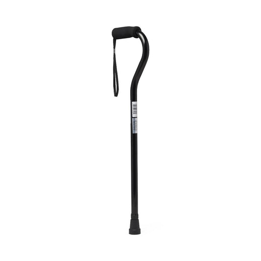Medline Aluminum Fashion Cane with Offset Handle, Black E0100