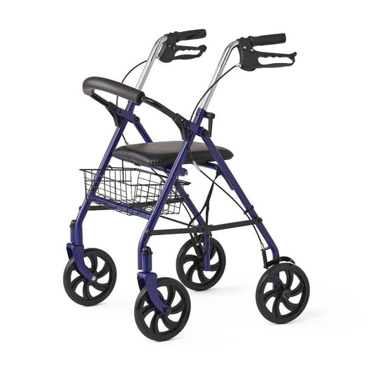 Medline Rollator, With Basket 8", Blue