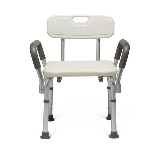 Medline Shower Chair with Arms and Back, 350 lb Weight Capacity