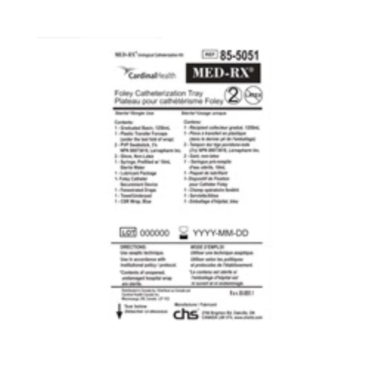 Med-Rx® Foley Catheterization Tray- 85-5051 - Case of 16 Tray