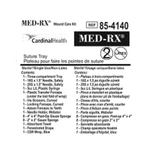 Med-Rx® Suture Tray- 85-4140 - Case of 25 Tray