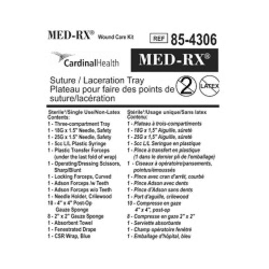Med-Rx® Suture and Laceration Tray- 85-4306 - Case of 25