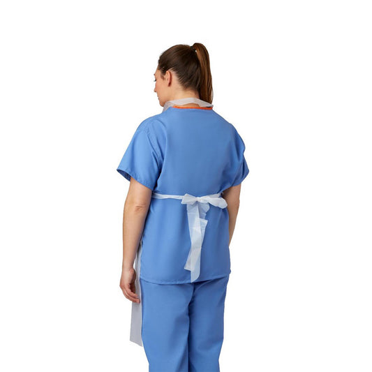 Medline Disposable Polyethylene White Aprons