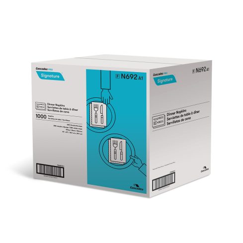 Cascades White Napkins - 1000 per Case, N692