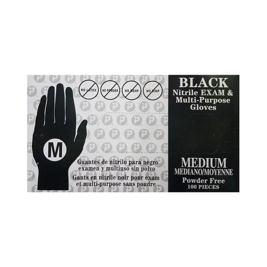 Ralston Nitrile Black Gloves - Powder Free