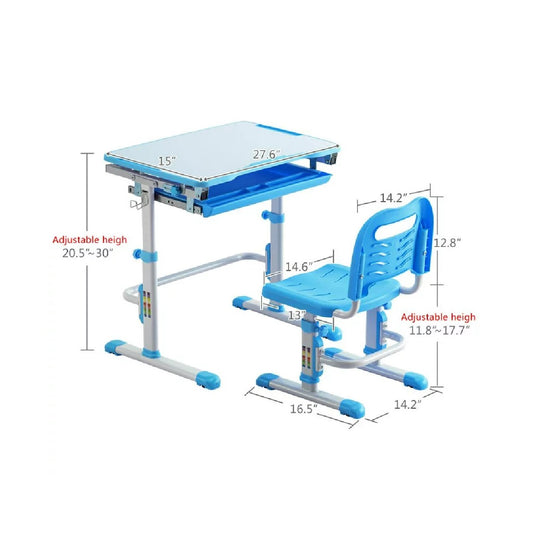 NEWTON - ADJUSTABLE KIDS DESK CHAIR WITH PAPER ROLL HOLDER