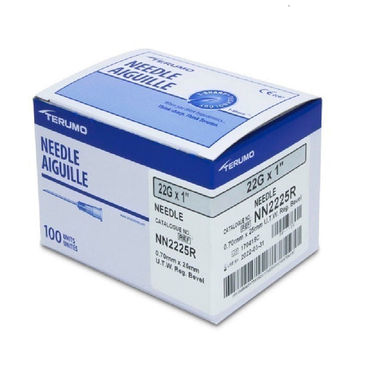 Terumo™ Hypodermic Needles, 22G X 1", Thin Wall