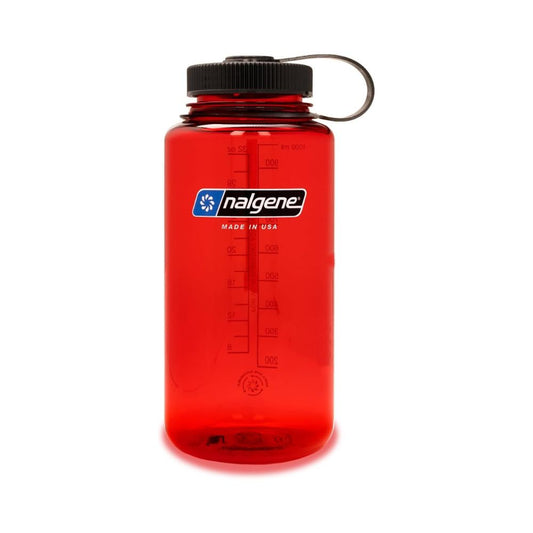 Nalgene Red Sustain SB, Wide Mouth Water Bottle, 32 oz.